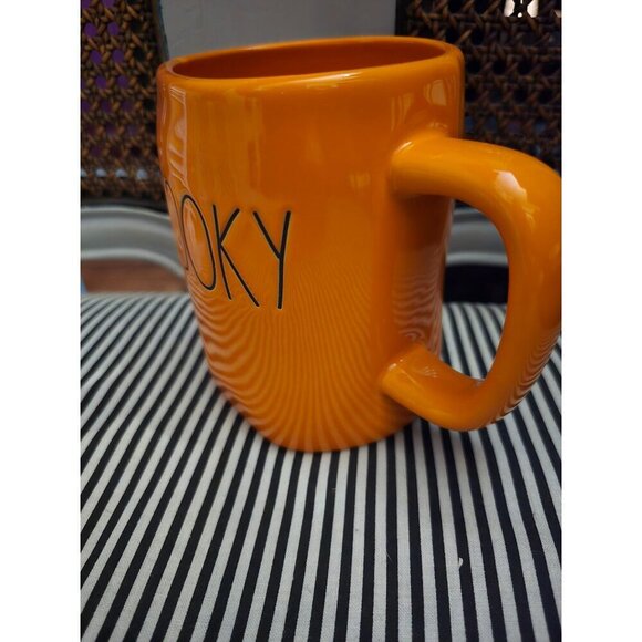 Rae Dunn Halloween Orange Spooky Coffee Mug 2021 - Picture 2 of 8